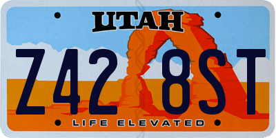UT license plate Z428ST
