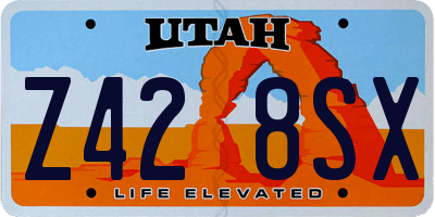 UT license plate Z428SX