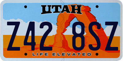 UT license plate Z428SZ