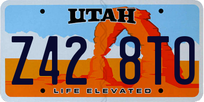 UT license plate Z428TO
