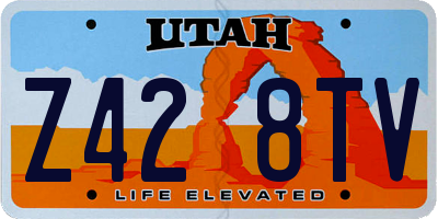 UT license plate Z428TV