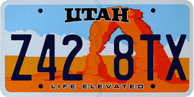 UT license plate Z428TX