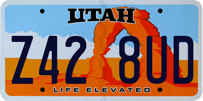 UT license plate Z428UD