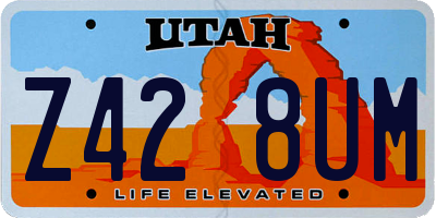 UT license plate Z428UM