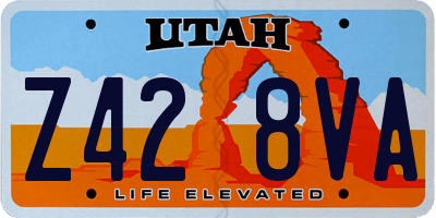 UT license plate Z428VA