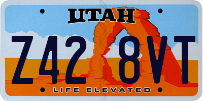 UT license plate Z428VT