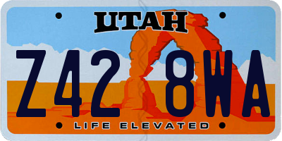 UT license plate Z428WA