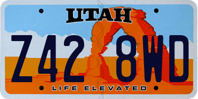 UT license plate Z428WD