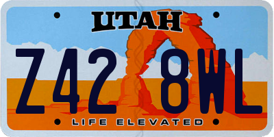 UT license plate Z428WL