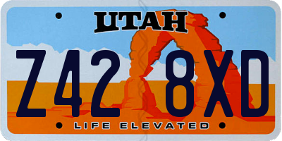 UT license plate Z428XD