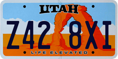 UT license plate Z428XI