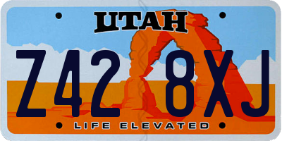UT license plate Z428XJ