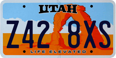 UT license plate Z428XS