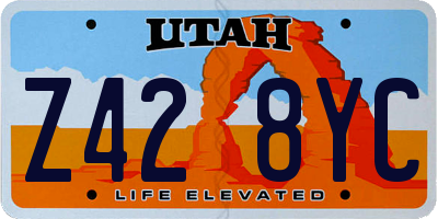UT license plate Z428YC