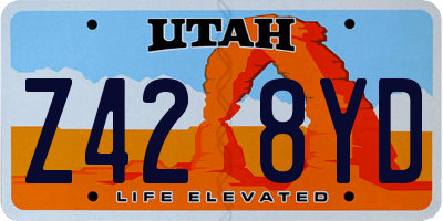 UT license plate Z428YD