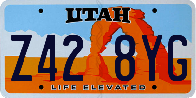UT license plate Z428YG