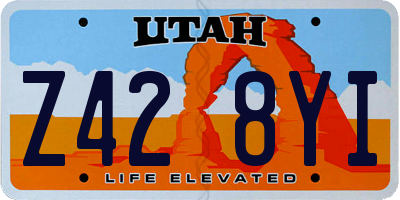 UT license plate Z428YI