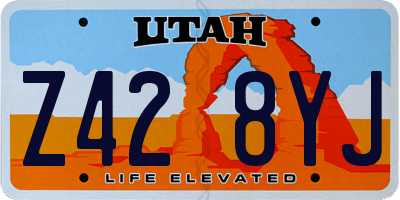 UT license plate Z428YJ