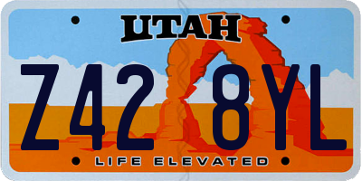 UT license plate Z428YL