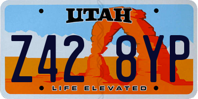 UT license plate Z428YP