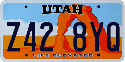 UT license plate Z428YQ