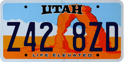 UT license plate Z428ZD