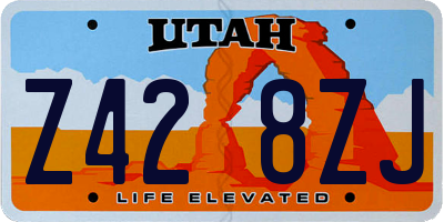 UT license plate Z428ZJ
