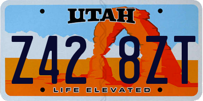 UT license plate Z428ZT