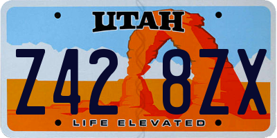 UT license plate Z428ZX