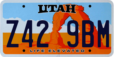 UT license plate Z429BM