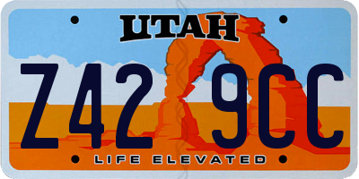 UT license plate Z429CC