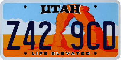 UT license plate Z429CD
