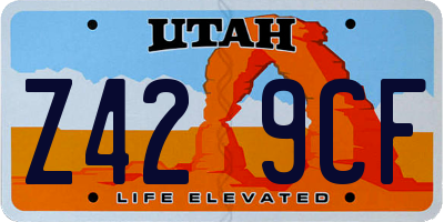 UT license plate Z429CF