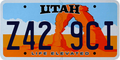UT license plate Z429CI