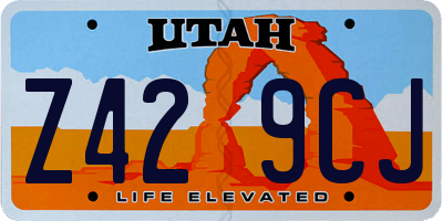 UT license plate Z429CJ