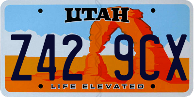UT license plate Z429CX