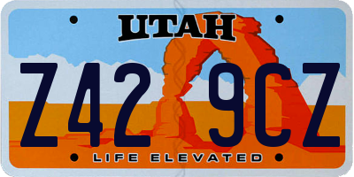 UT license plate Z429CZ