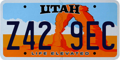 UT license plate Z429EC