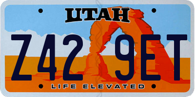 UT license plate Z429ET