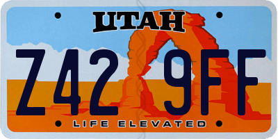 UT license plate Z429FF