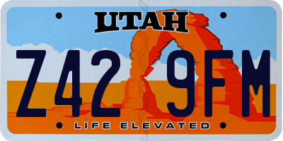 UT license plate Z429FM