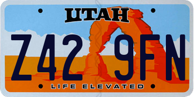 UT license plate Z429FN