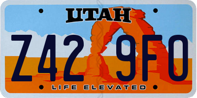 UT license plate Z429FO