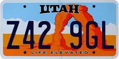UT license plate Z429GL