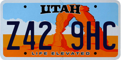 UT license plate Z429HC