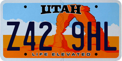 UT license plate Z429HL