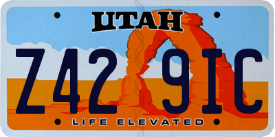 UT license plate Z429IC