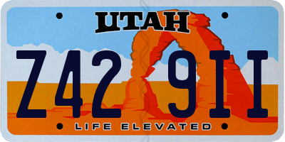 UT license plate Z429II