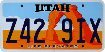 UT license plate Z429IX