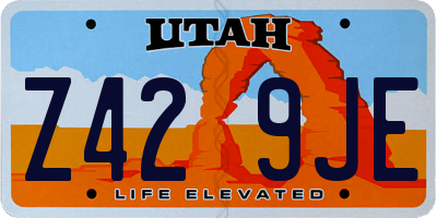 UT license plate Z429JE